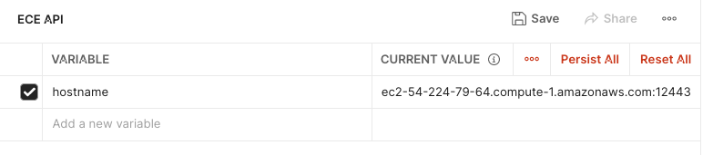 The Environments tab The Environments tab
