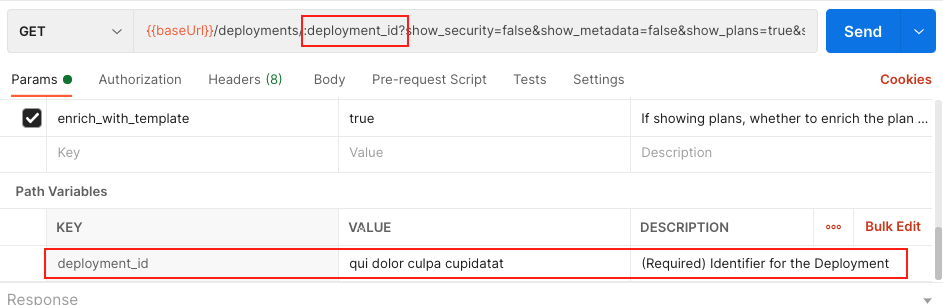 Details for the Get Deployment request Details for the Get Deployment request