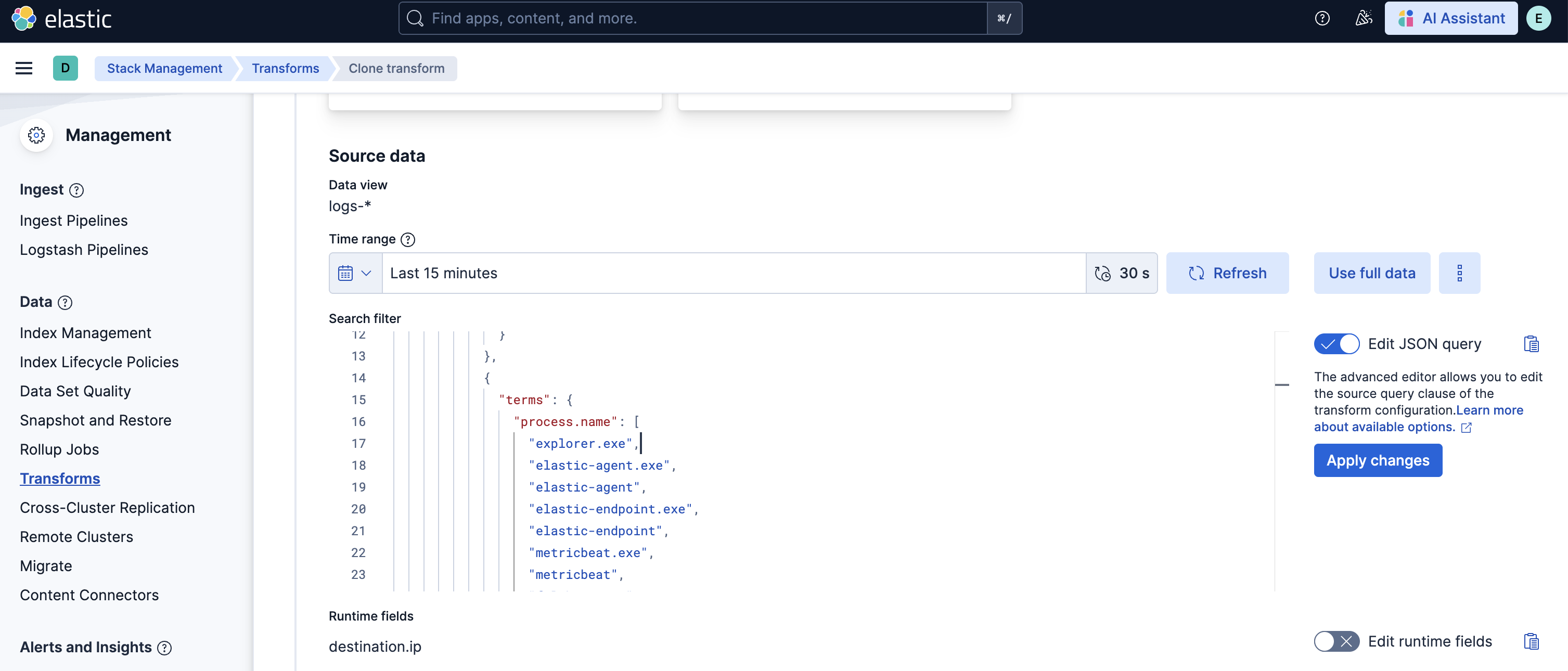 Lateral Movement Detection transform Lateral Movement Detection transform