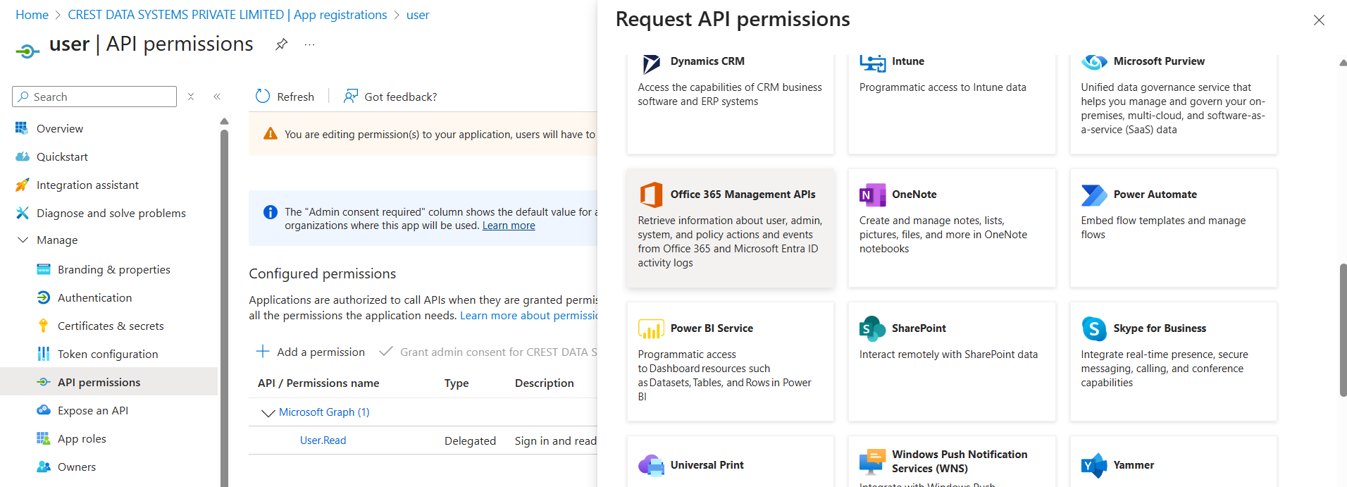 Select management API Select management API