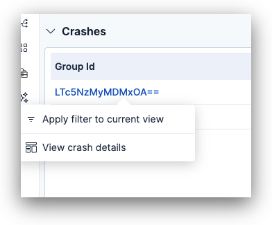 View crash details View crash details