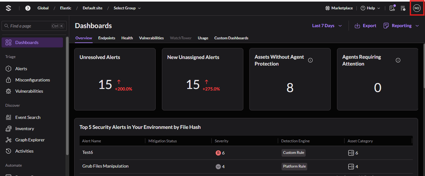 SentinelOne dashboards SentinelOne dashboards