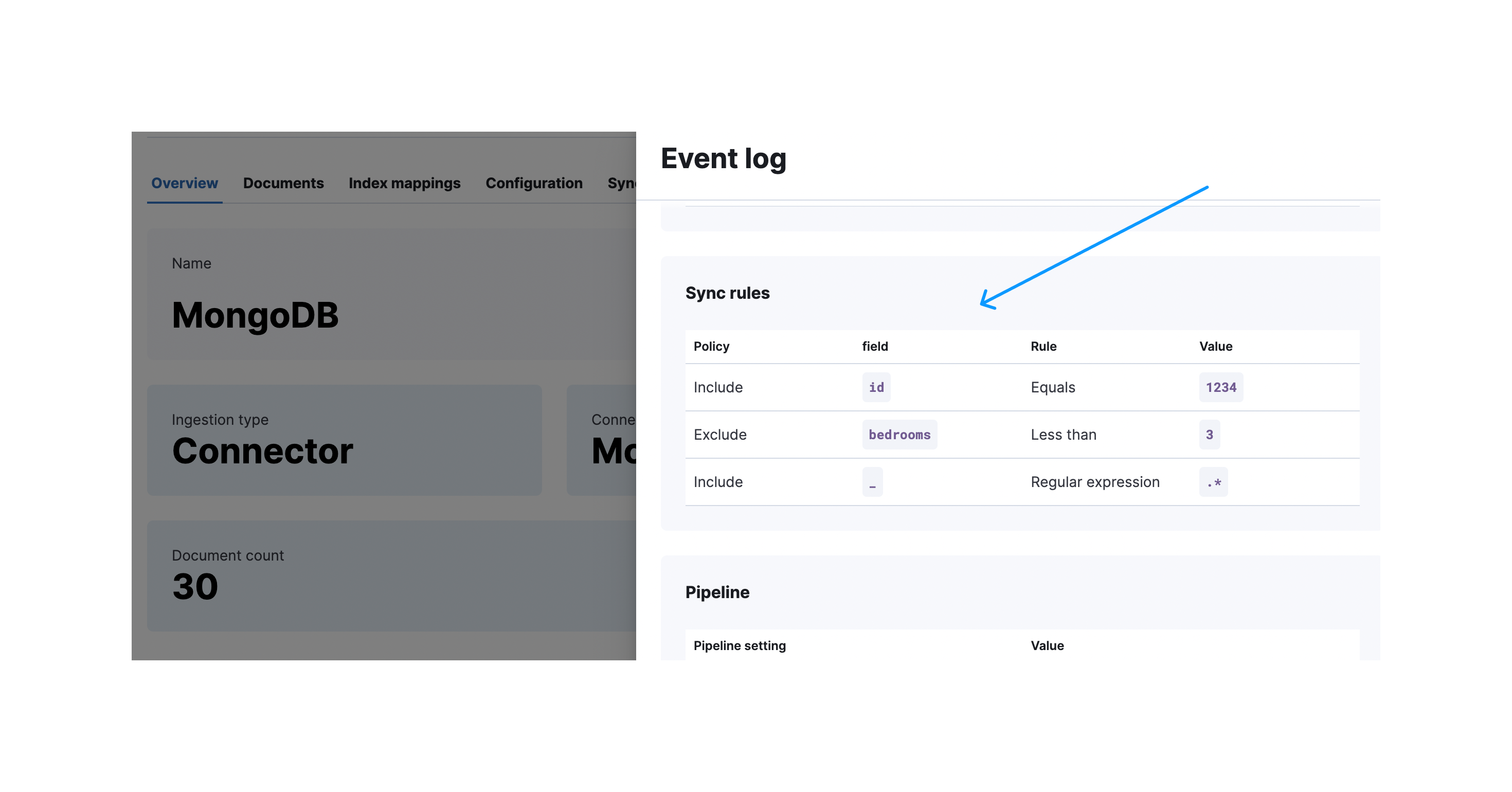 Applied rules during sync