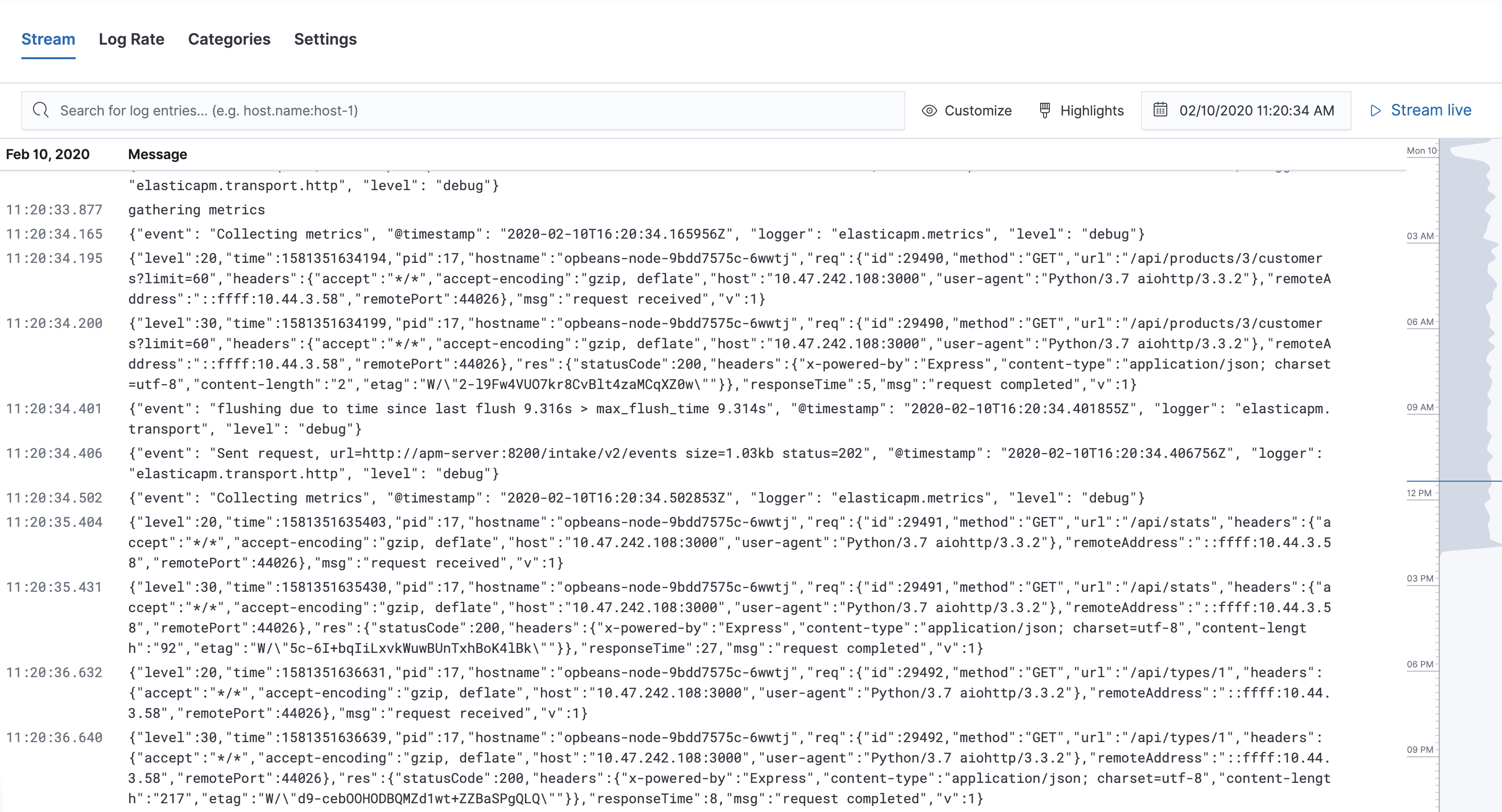 Log Console in Kibana