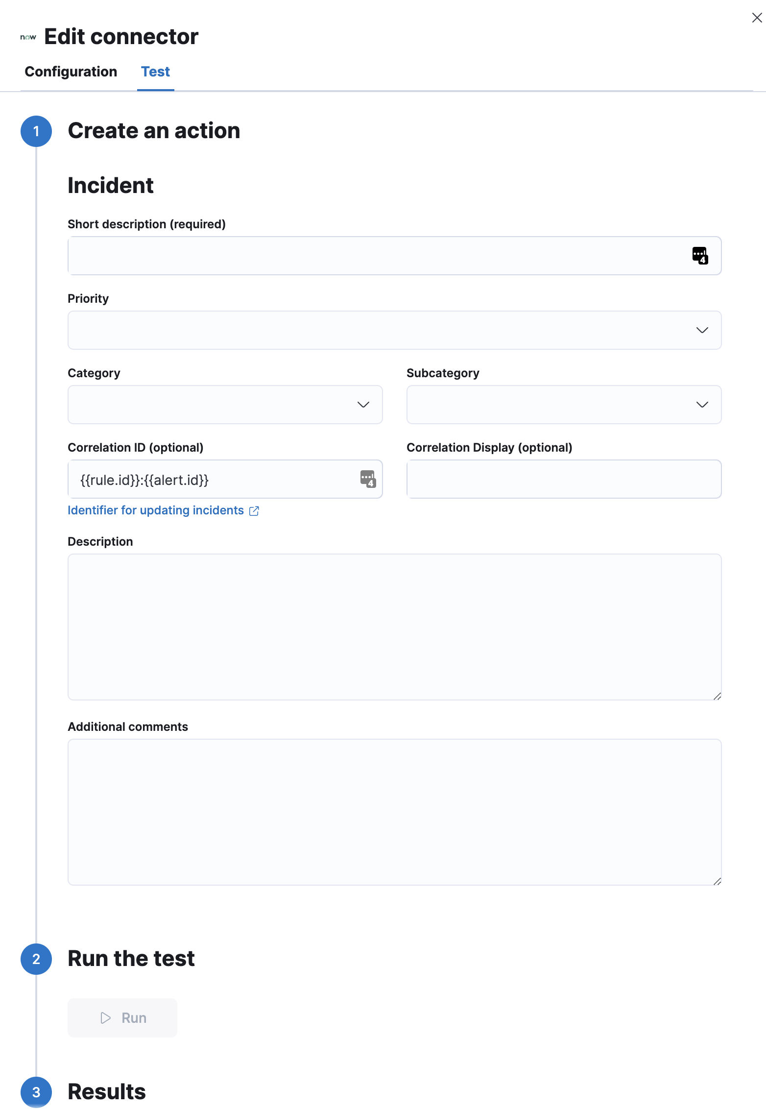 ServiceNow SecOps params test