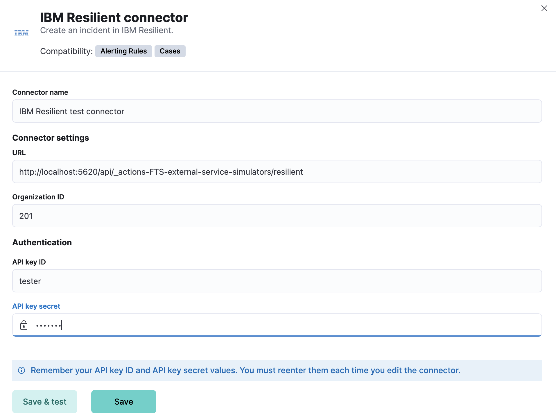 IBM Resilient connector