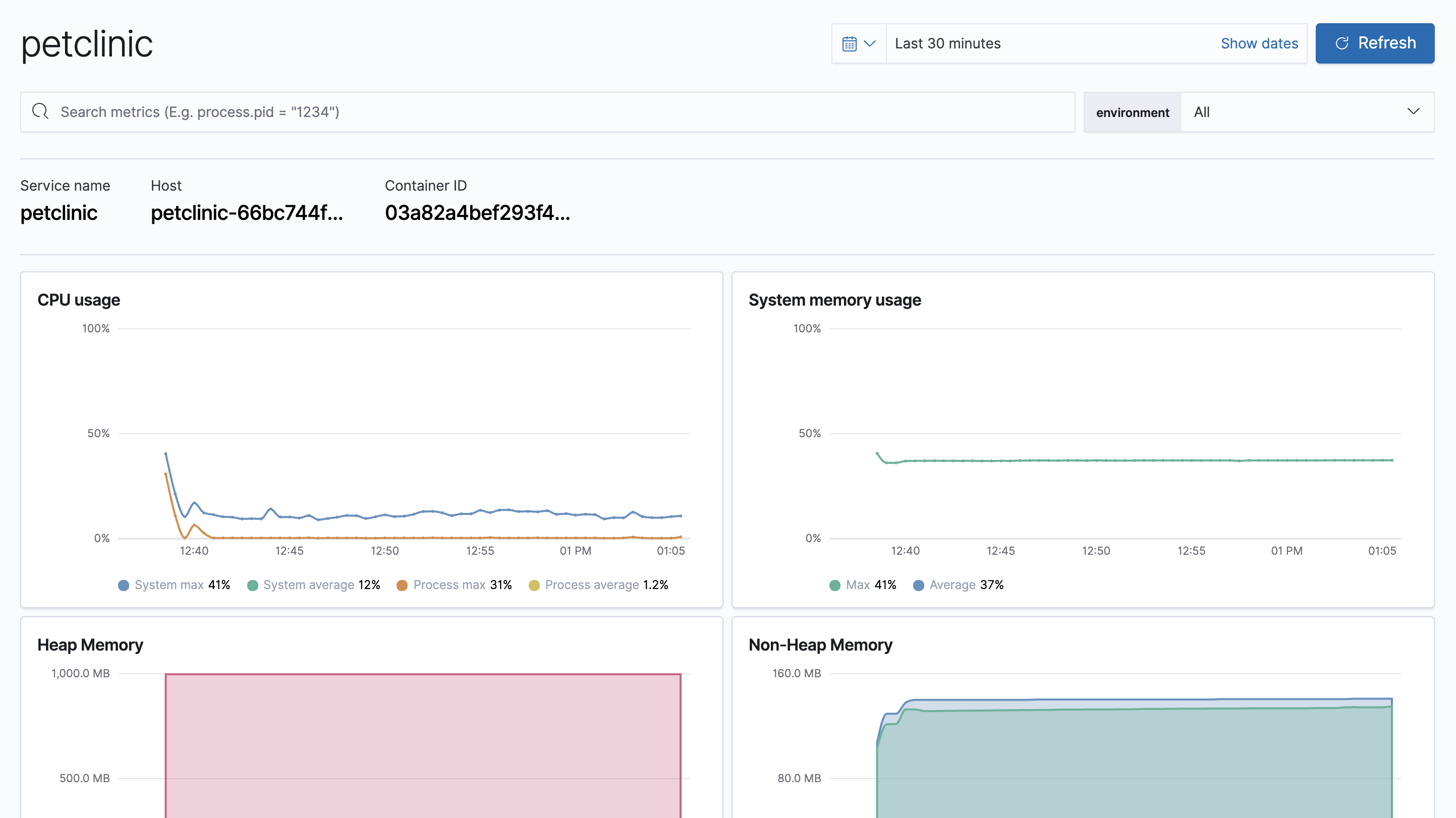 APM app Kubernetes