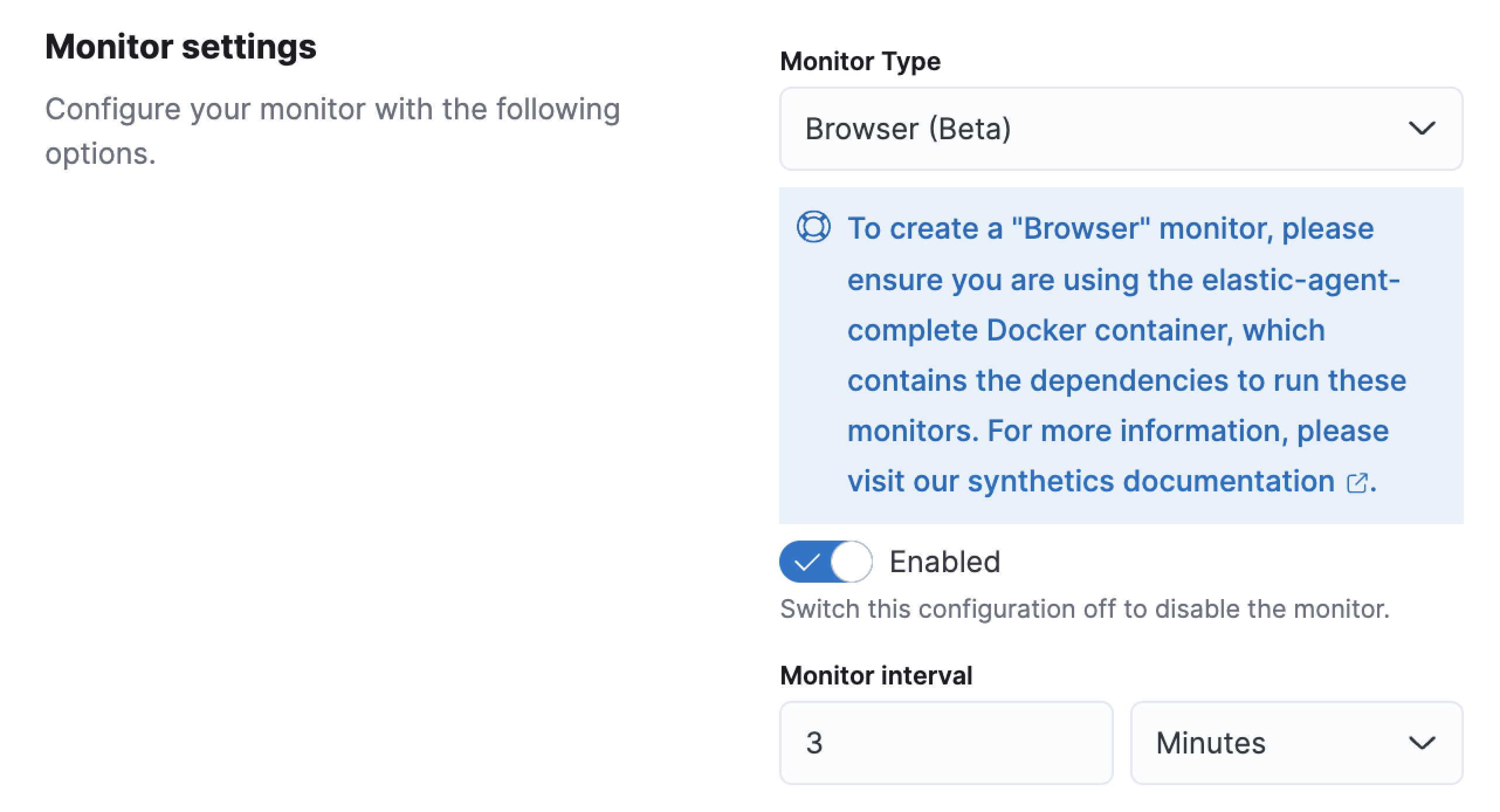 Synthetics integration