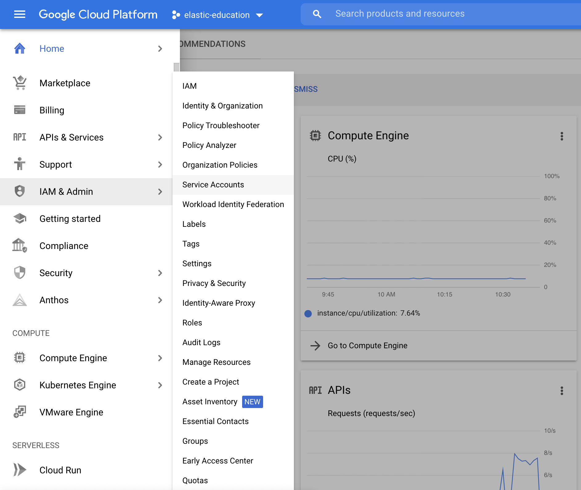 Monitor Google Cloud Platform Elastic Observability 8.13 Elastic