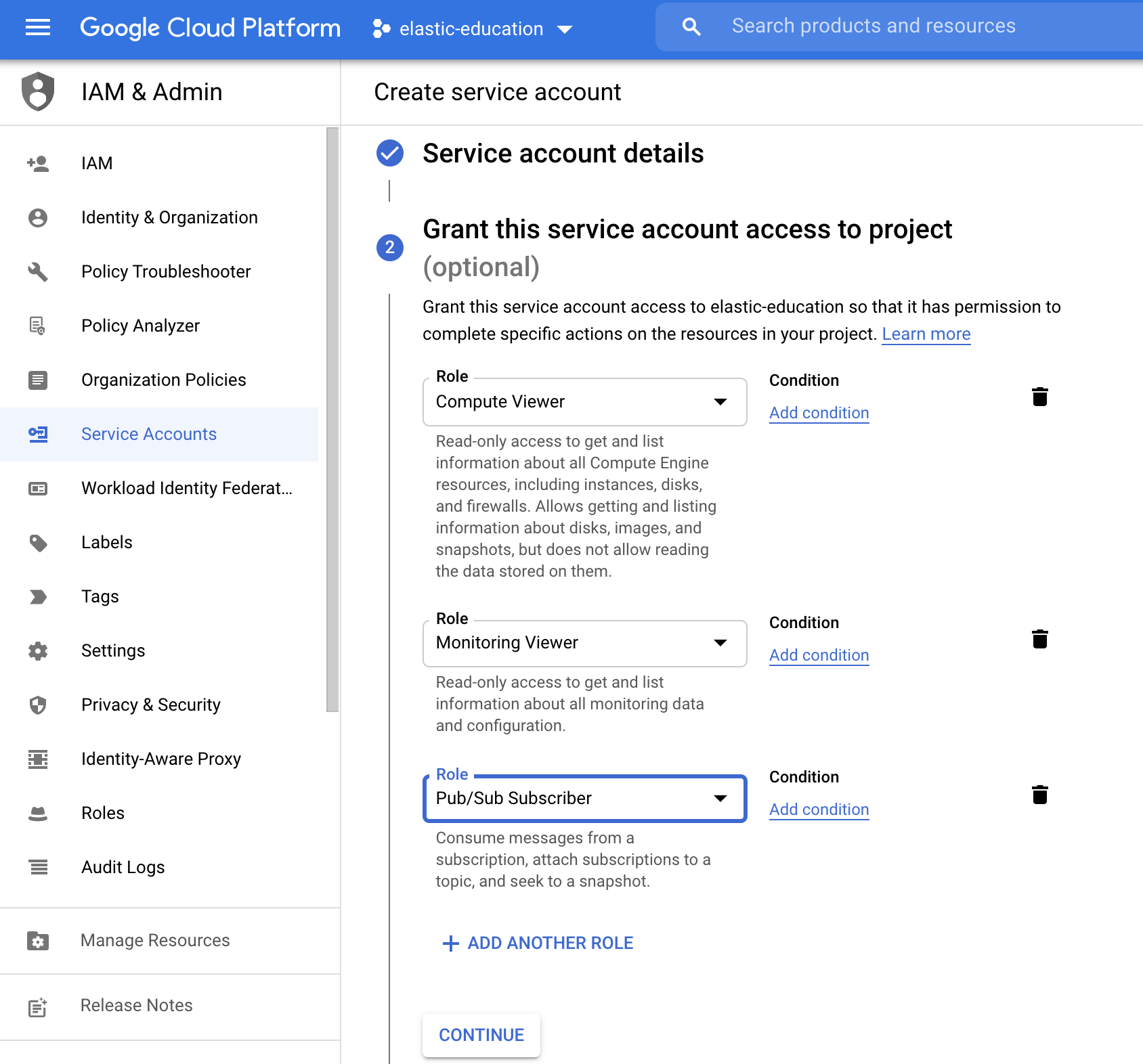 Monitor Google Cloud Platform Elastic Observability 8.13 Elastic