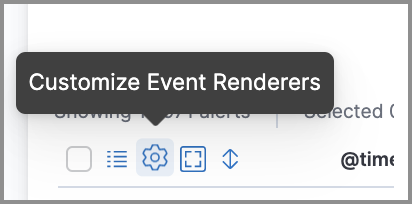 Shows the Event Renderer button