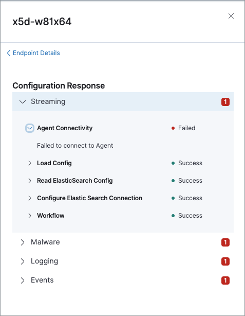 Config status details