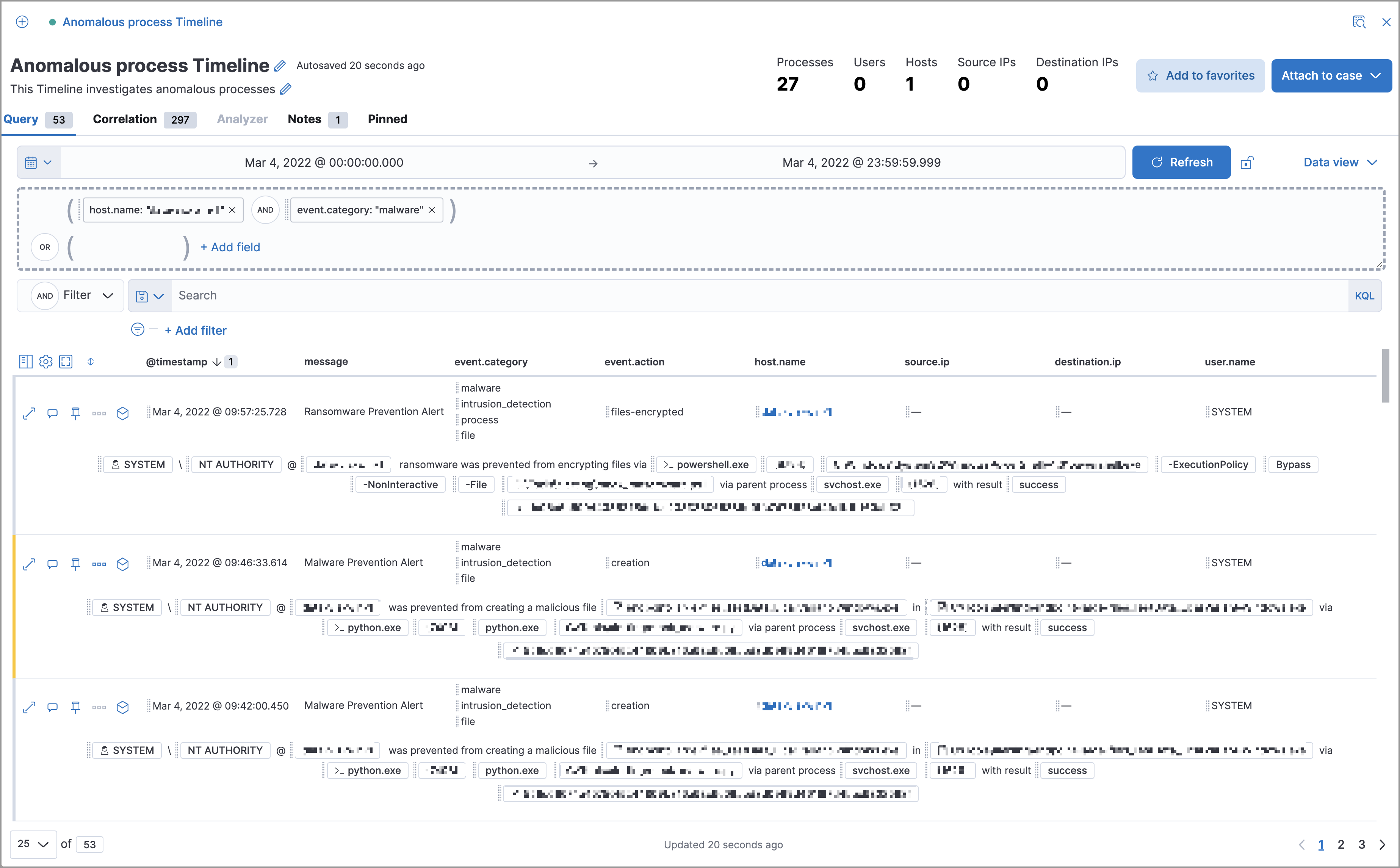 timeline ui updated