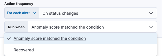 Choose between anomaly score matched condition or recovered