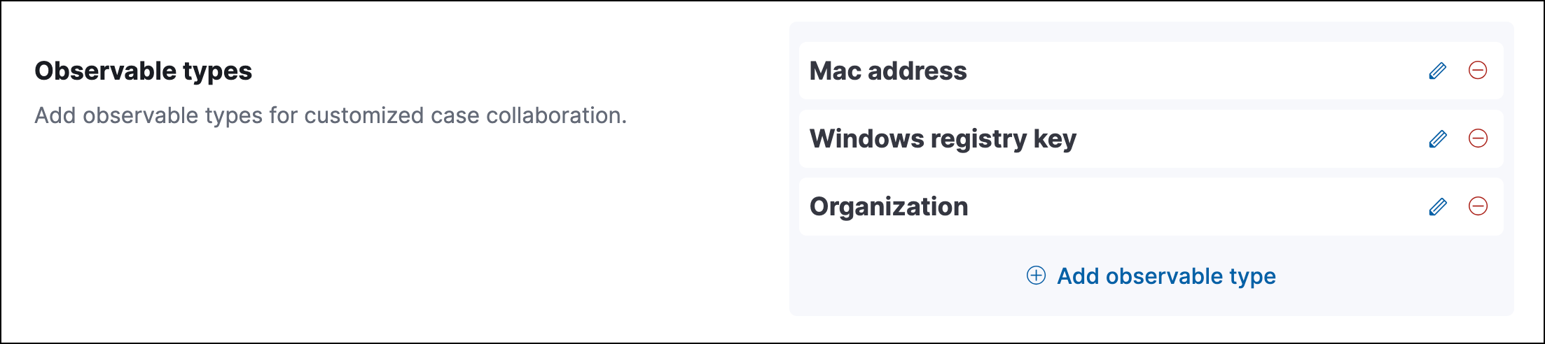 Add an observable type in case settings