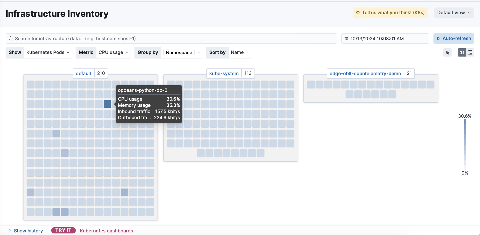 Kubernetes pod filtering