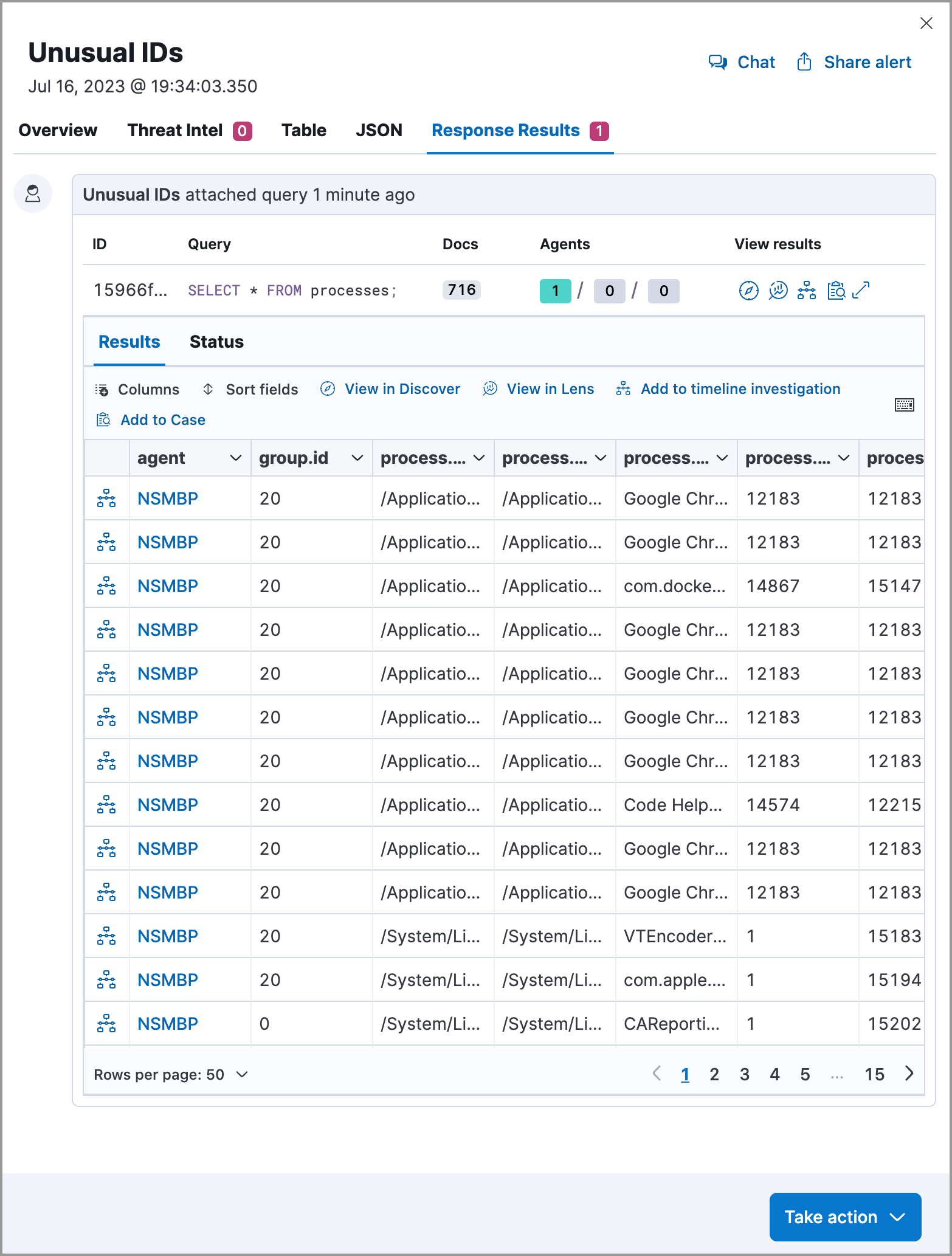 Shows how to set up a single query