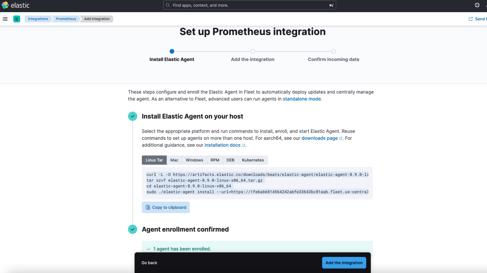 2 - set up integration