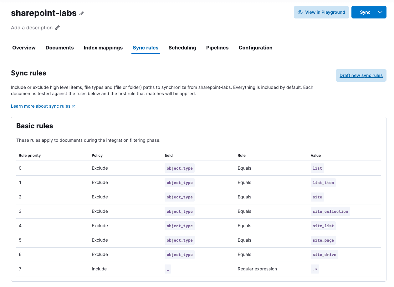 Sync rules sharepoint-labs