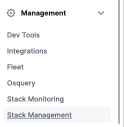 elastic stack management