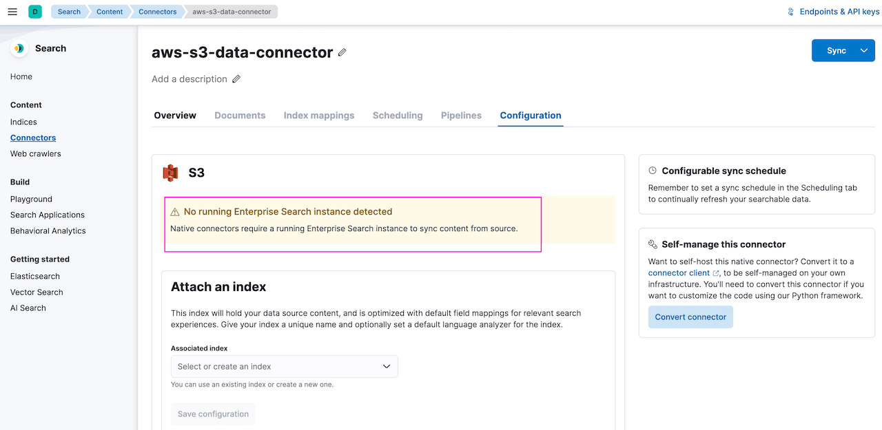 aws s3 data connector creation