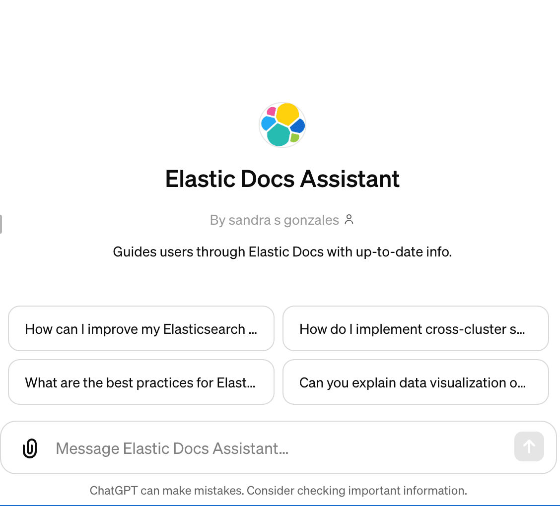 ChatGPT and Elasticsearch: Creating custom GPTs with Elastic data