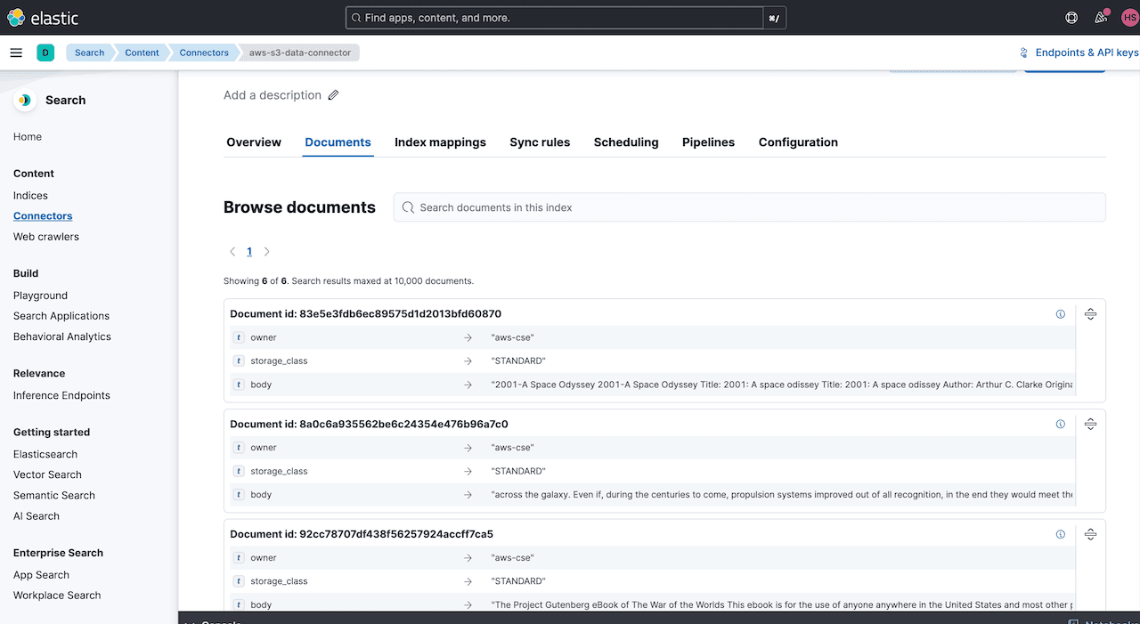 elastic aws s3 connector validation