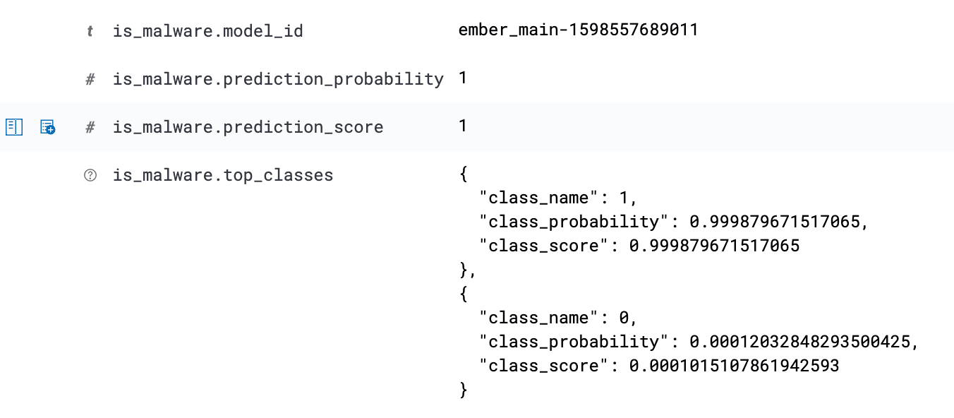 A snippet from the ingested document shows enrichment from our trained machine learning model