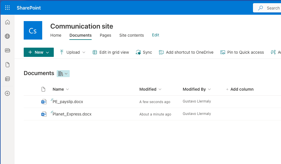 Sharepoint site