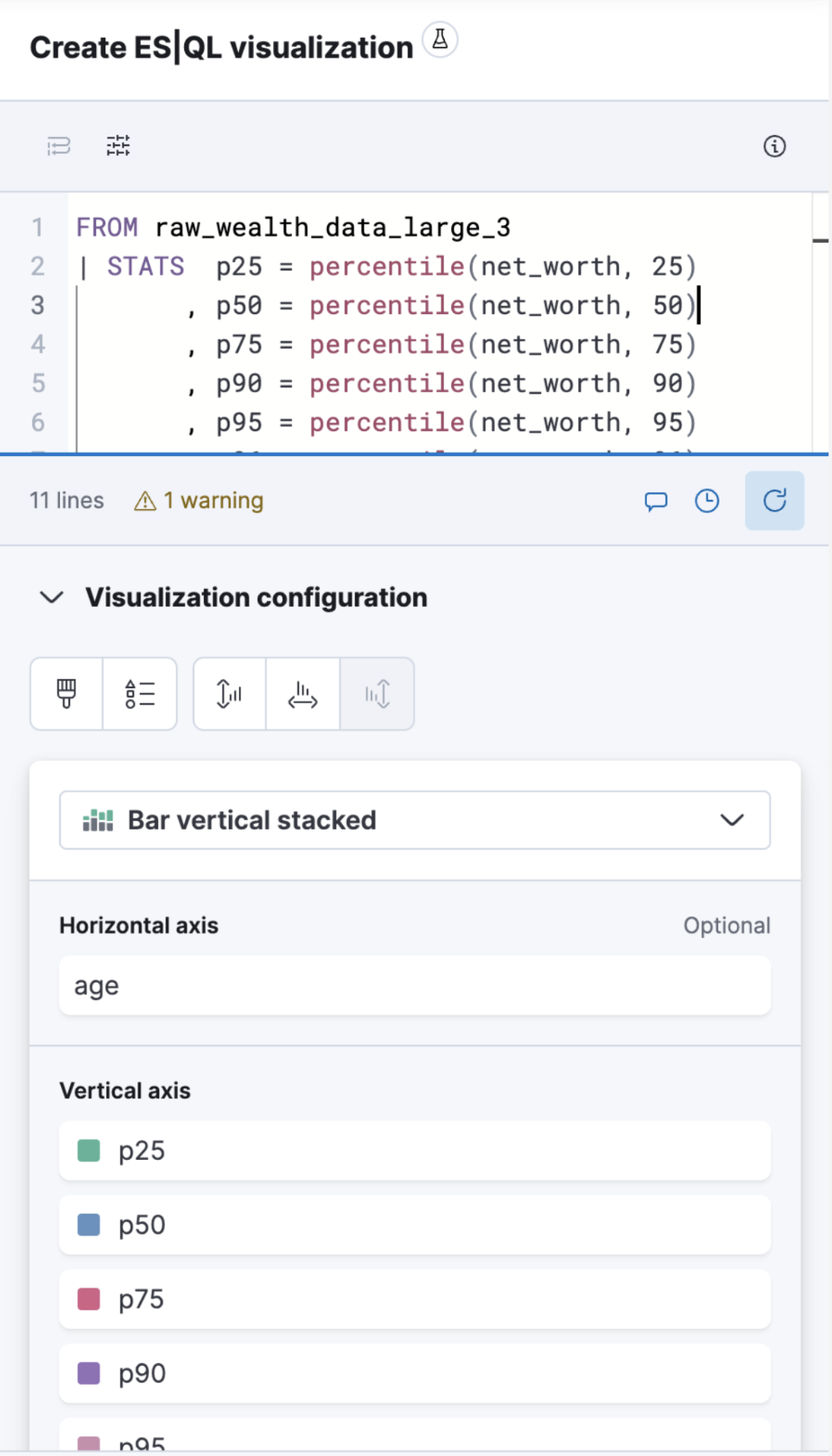 Create ESQL visualization