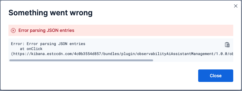 ndjson file is malformed error message.