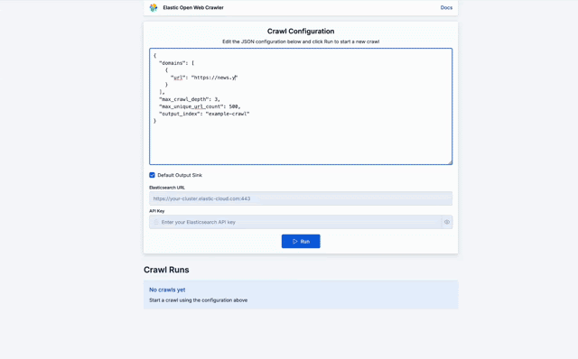 Run the Elastic Open Crawler